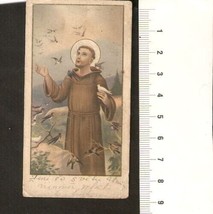 Religion Catholic Holy card dedicated to Saint Francis of Assisi signed in 1943 - £5.02 GBP
