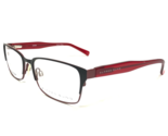 Alfred Sung Eyeglasses Frames AS4938 BLK Black Red Rectangular 53-17-130 - £44.01 GBP