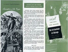 The Art Institute Brochure 1950&#39;s Chicago Illinois Renoir El Greco Lautrec - £11.81 GBP
