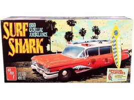 Skill 2 Model Kit 1959 Cadillac Ambulance &quot;Surf Shark&quot; 1/25 Scale Models by AMT - £53.44 GBP