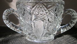  McKee Fentec PresCut EAPG Glass Crystal Clear Open Sugar Bowl USA Saw Tooth Edg - £2.39 GBP