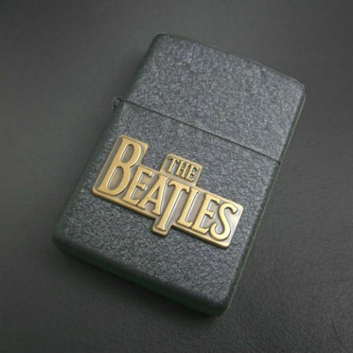 Retired Beatles Black Crackle Brass Zippo Lighter - $89.95