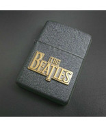 Retired Beatles Black Crackle Brass Zippo Lighter - £70.73 GBP