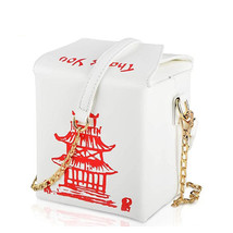 Boutique De FGG Chinese Takeout B Purse Tower Print Ladies Handbag Novelty Girl  - £39.39 GBP