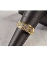 Womens Vintage Estate 18K Yellow Gold CZ Ring 4.6g E1735 - €645,20 EUR