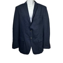 hart schaffner marx blue 2 button wool blazer Sport coat Career Mens Size M - £42.99 GBP