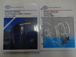 1985 Harley Davidson XLH XL XR 1000 Models Service Shop Manual Set W Parts Book - £248.39 GBP