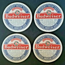 Vintage 1990&#39;s Budweiser King of Beers Coasters 4.25&quot; Lot of 4 NOS PB159 - £4.77 GBP