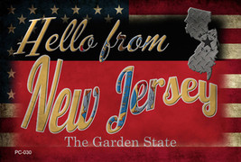 Hello From New Jersey Novelty Metal Postcard - £12.74 GBP