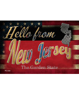 Hello From New Jersey Novelty Metal Postcard - £12.47 GBP