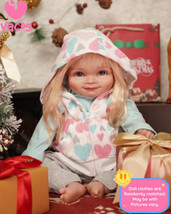 VACOS 20-inch Lifelike Reborn Baby Dolls Handmade Realistic Newborn Girl Toys - £44.67 GBP