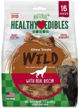 Nylabone Healthy Edibles Natural Wild Bison Chew Treats Small - 16 count - £16.19 GBP
