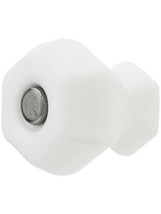 Set Of 2 White Milk Glass Cabinet Knobs Vintage, Depression Era Style - £9.96 GBP