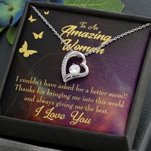 To Mom No Better Mom Forever Necklace w Message Card - £44.59 GBP+