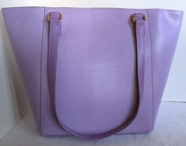 Vera Bradley Women Purse Bag Small Ella Tote LILAC Purple Genuine Leather NEW - £181.60 GBP