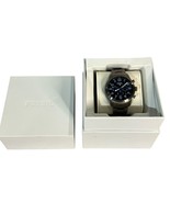 Fossil Q Gunmetal Black Stainless Steel Blue Accents Men&#39;s Watch - $39.99