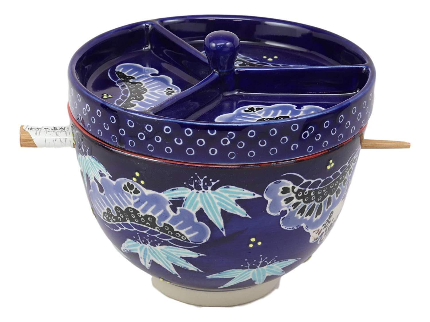 Ebros Udon Noodles &amp; Tentsuyu Dipping Sauce 6&quot;D Bowl &amp; Choptick Set (Mid... - $27.99