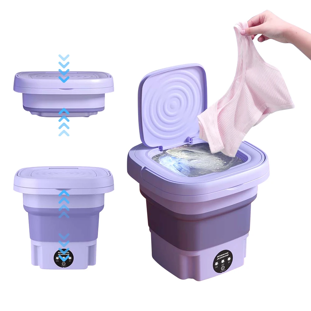 8L Portable Washing Machine Household Foldable Mini Underwear Sock Washing - £54.84 GBP