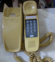 Vintage 1980s ITT ELECTRIC 2254 Mustard Ivory Push Button Touch Dial Wal... - $29.19
