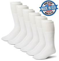 Carolina Ultimate Men Sport Cushion Cotton Athletic Mid Calf Tall Tube Sock 6 PK - £14.85 GBP