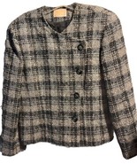 Pendleton Vintage Women’s Size 8 Gray Coat Wool Long Sleeve 4 Button Tweed - $60.93 CAD