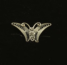 Vintage Sterling Filigree Butterfly Signed Beau Sterling Pin Brooch - £23.36 GBP