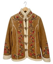 Vintage 90s Phoebe Friends Jacket Womens S St Johns Bay Leather Suede Nordic - £72.46 GBP