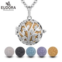 18mm Aromatherapy Jewelry Tree of Life Essential Oil Diffuser Necklace L... - £19.87 GBP