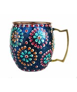 Handmade Pure Copper Outer Hand Painted Art work Wine, Vodka, Beer,Cocktail - £22.38 GBP+
