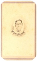 CIRCA 1870&#39;S CDV Older Woman Wearing Lace Bonnet Churchill &amp; Denison Albany, NY - £8.12 GBP