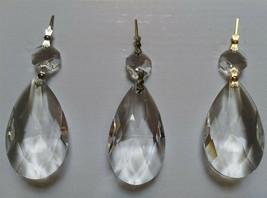 5Pcs Clear Crystal Teardrop Chandelier Replacement Crystal Prisms - £9.56 GBP