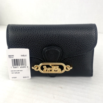 Coach Jade Envelope Wallet Black Leather Medium Trifold 88099  W8 - $98.89