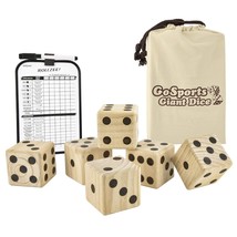 GoSports Giant Wooden Playing Dice Set with Rollzee and Farkle Scoreboar... - £32.15 GBP