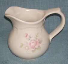Pfaltzgraff Tea Rose Creamer / Cream Pitcher - Ivory /Pink Floral- Euc - £3.96 GBP