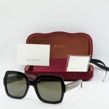 New Authentic GUCCI GG0036SN 002 Black/Green/Brown 54-22-140 - £146.43 GBP