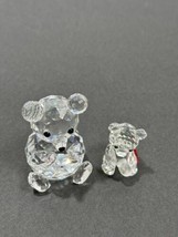 Lot of 2 Swarovski Crystal Teddy Bear 3” + Kris Bear W/ Honey Pot Retired No Box - £61.58 GBP