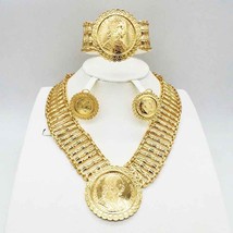 HOT Fashion jewelry set Nigeria Dubai gold-color African bead jewelry wedding je - £37.40 GBP