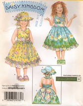 Child Donna Dewbury Easter Flower Girl Halter Sundress Dress Hat Sew Pattern 5-8 - £11.00 GBP