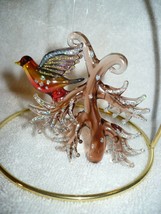 Ashton Drake Heirloom Ornaments Garden Of Glass Finch On Frosty Branches - £20.95 GBP