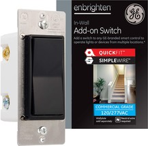 Ge Enbrighten Add On Switch With Quickfit And Simplewire, Ge Z-Wave And, Black. - £35.33 GBP