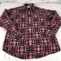 Lucky Brand Western Sportswear Mens Medium Plaid Shirt Long Sleeve  Snap - £12.61 GBP