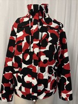 Chico’s Abstract Pinwheel Corsey Victory Red Jacket Size 3 / 16 Large NWT - $49.50