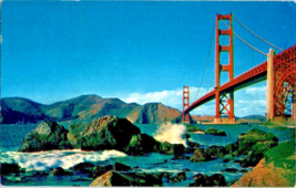 Postcard California Golden Gate Tallest Suspension Bridge May 1937 5.5 x 3.5 Ins - £3.15 GBP