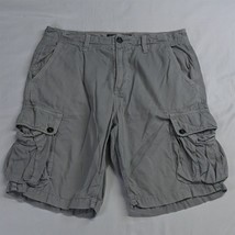 American Eagle 35 x 10 Gray 100% Cotton Classic Cargo Shorts - $24.99
