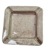 Antique Old Stoneware Ashtray Beige Speckled Rustic Décor 5in - £15.71 GBP