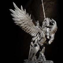 75mm Resin Model Kit Knight Horseman Paladin Pegasus Warcraft Unpainted - $27.72