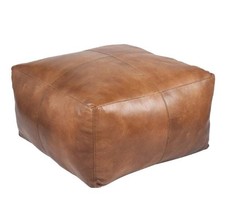 Comfy seat , Brown ottoman , extra seat , floor cushion , pouf , footrest ,cover - £199.83 GBP+