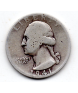 Granny Estate Find - 1941 S Washington Quarter - 90% Silver - $165.67 MXN