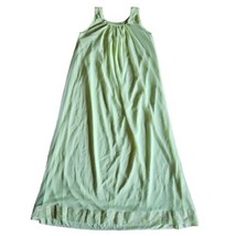 Vintage Sheer Nylon Lace Peignoir Set Chartreuse Sz Large 4 Layer Nightg... - $81.32