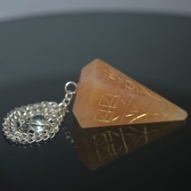 Bulk 5 Pcs Natural Golden Quartz Reiki Gemstone Dowsing Pendulums - £31.28 GBP